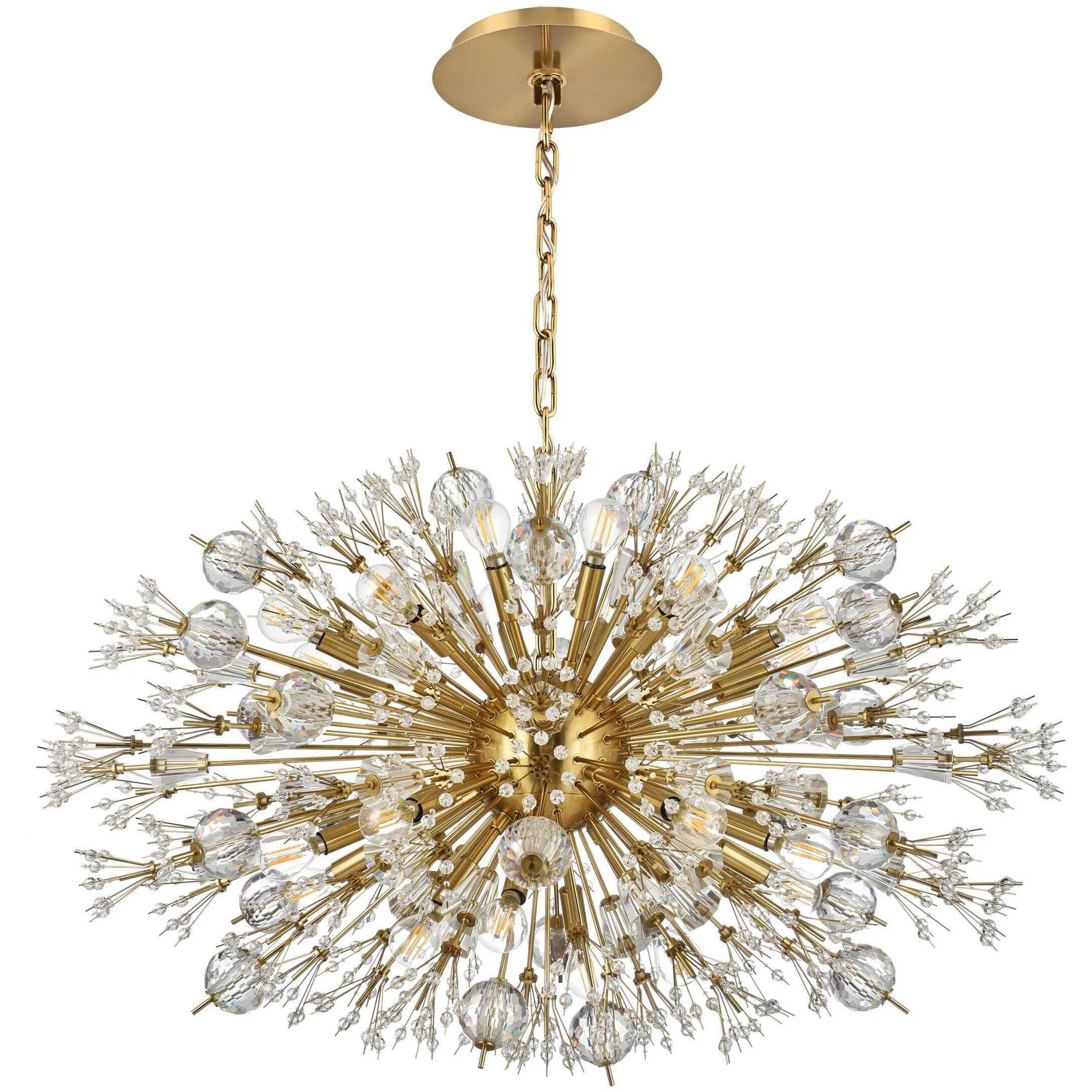 Vera 24 Light 23 inch Gold Pendant Ceiling Light in Satin Gold