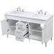 Bennett 60 X 21 X 35 inch White Vanity Sink Set
