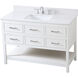 Sinclaire 48 X 22 X 34 inch White Vanity Sink Set