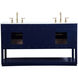 Larkin 60 X 22 X 34 inch Blue Vanity Sink Set