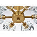 Eren 6 Light 14 inch Satin Gold Flush Mount Ceiling Light