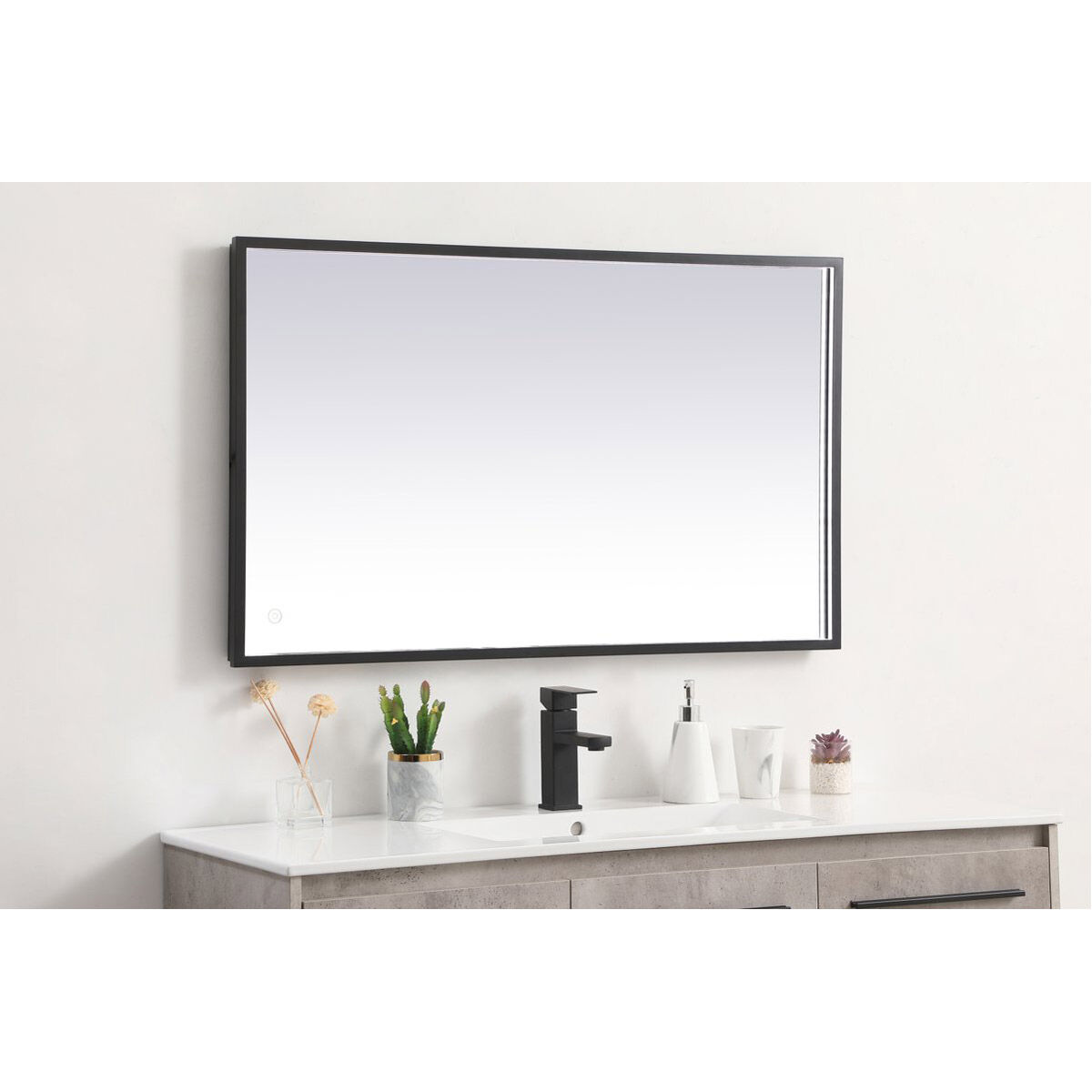 Pier 30 X 24 inch Black LED Mirror