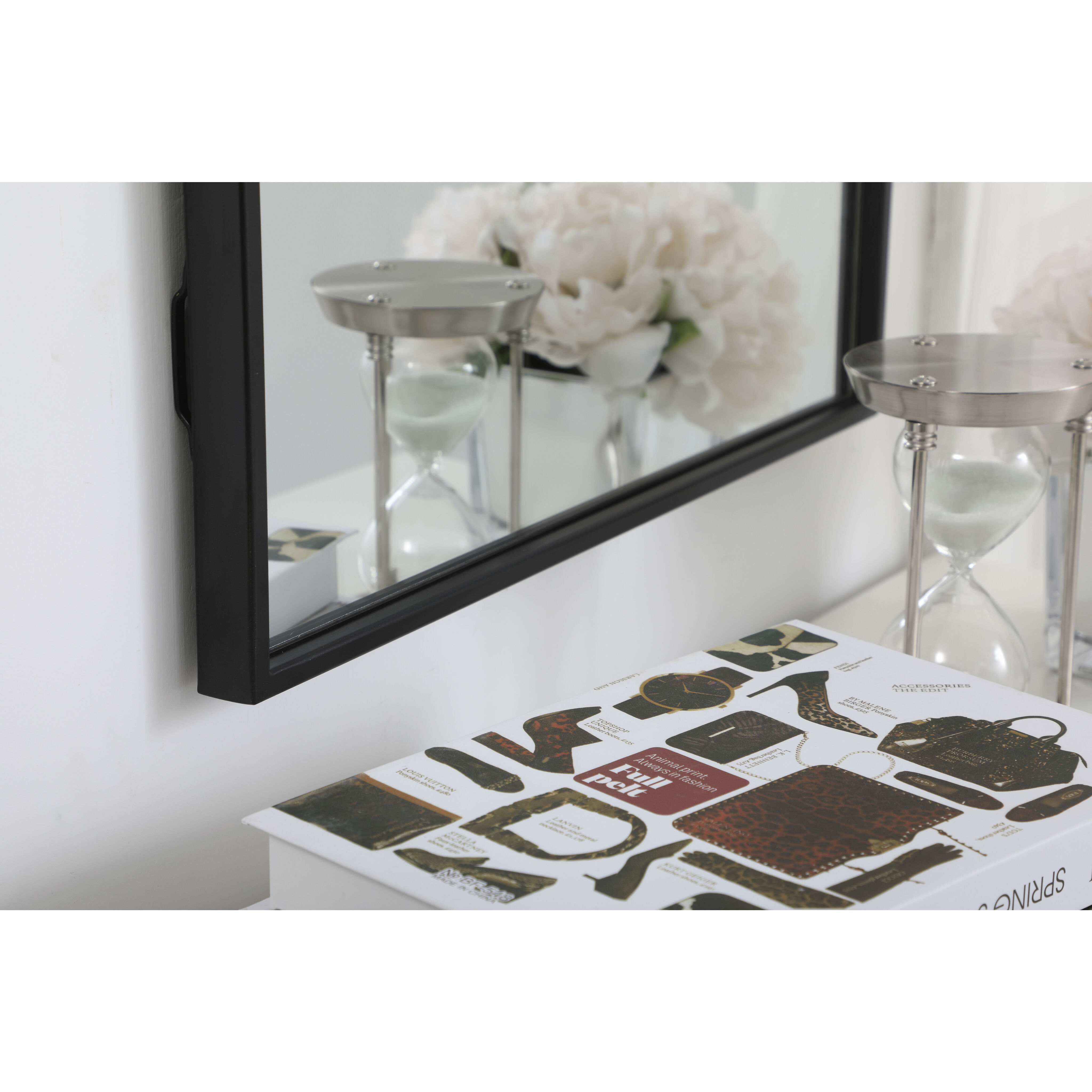 Monet 36 X 18 inch Black Wall Mirror