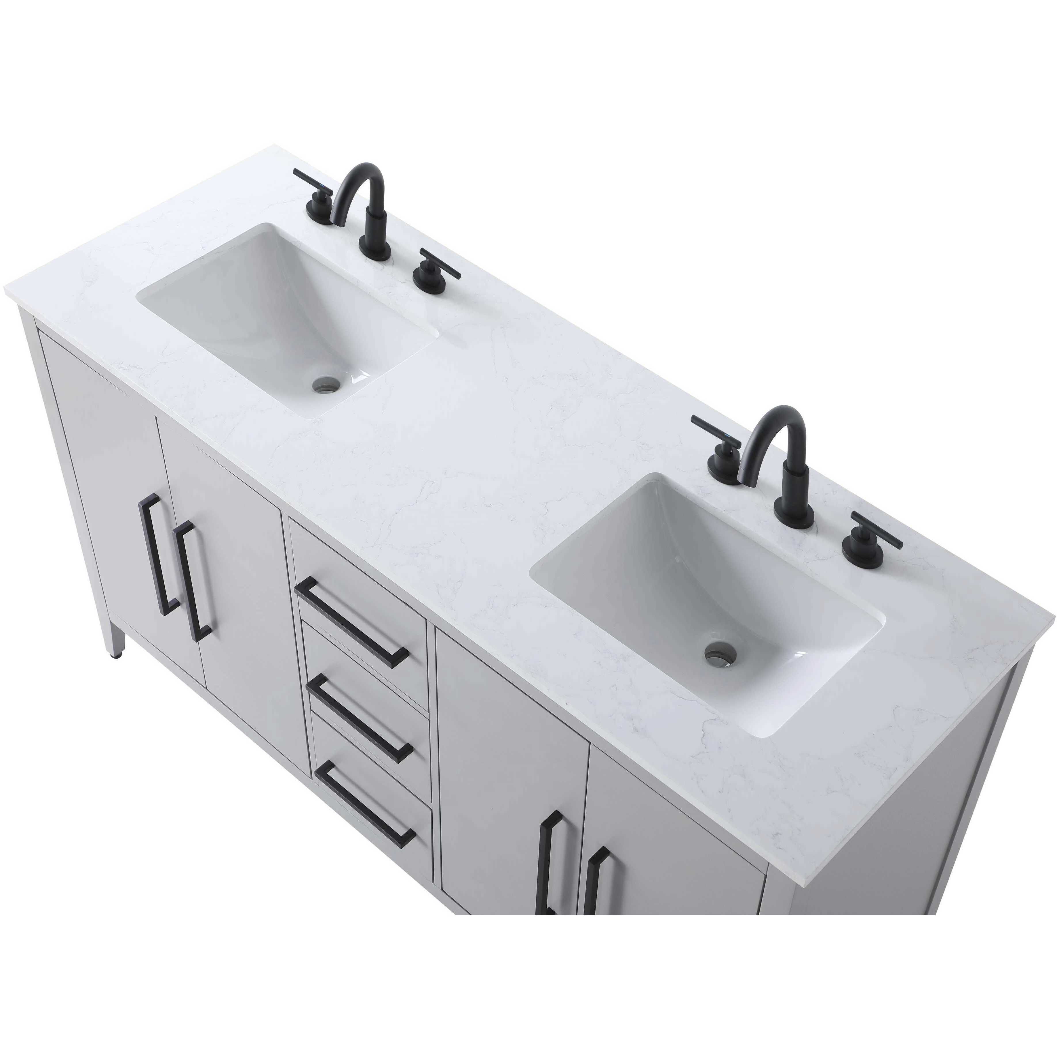 Millie 60 X 35 inch Grey Bathroom Vanity Cabinet