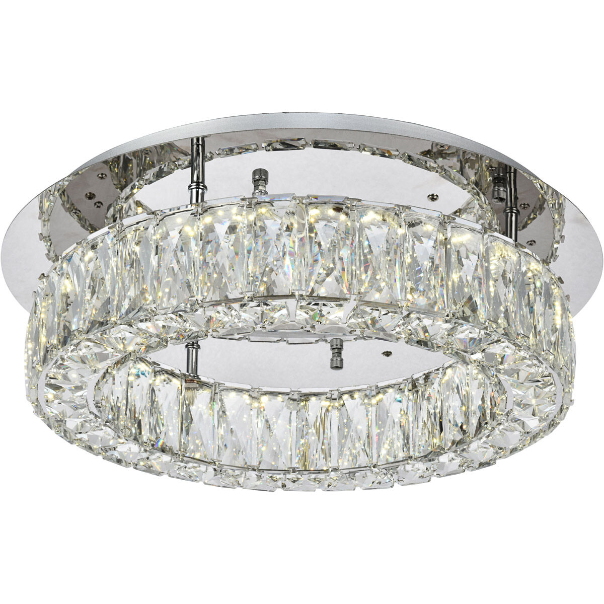Monroe LED 18 inch Chrome Flush Mount Ceiling Light