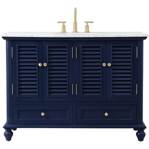 Rhodes 48 X 22 X 35 inch Blue Vanity Sink Set