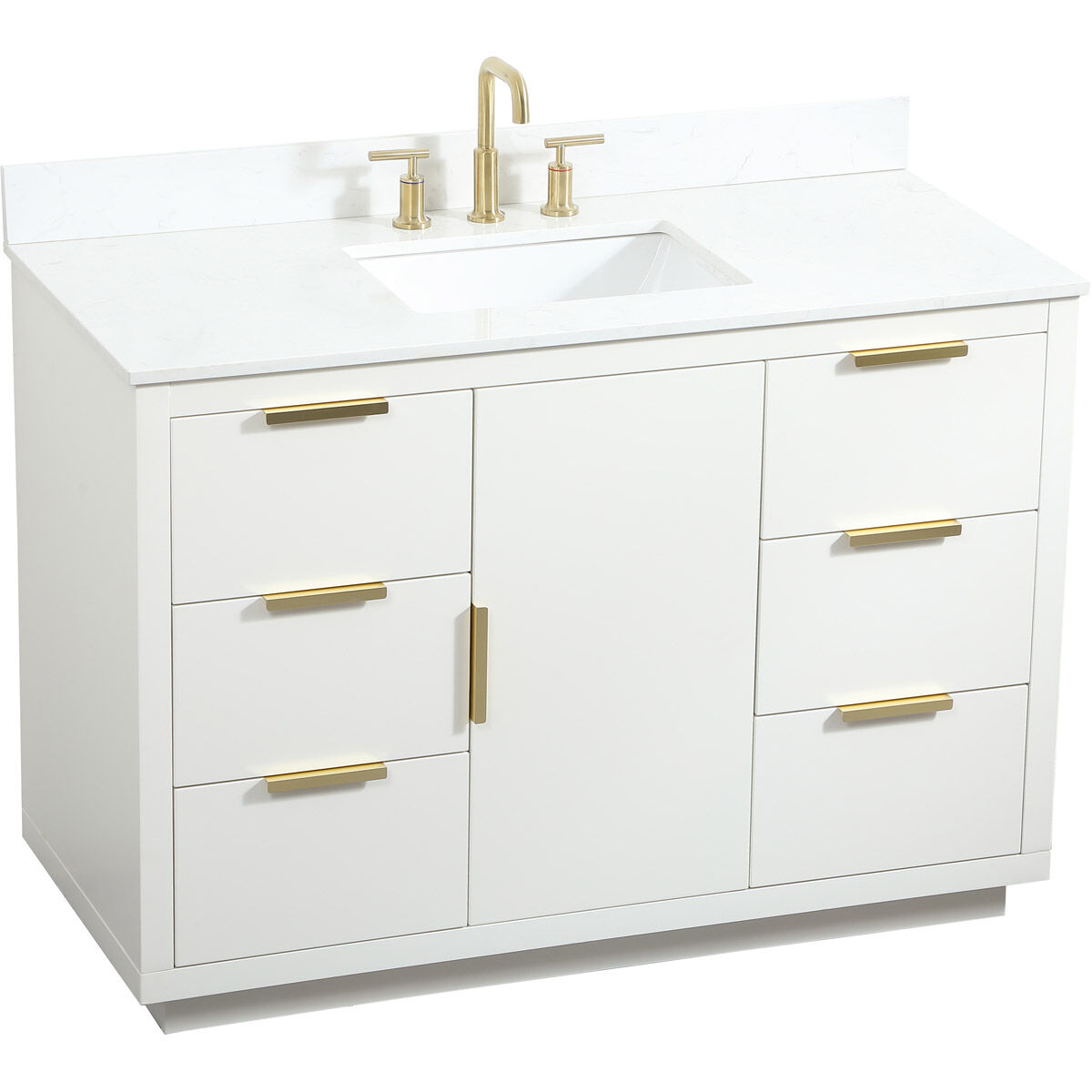 Blake 48 X 22 X 34 inch White Vanity Sink Set