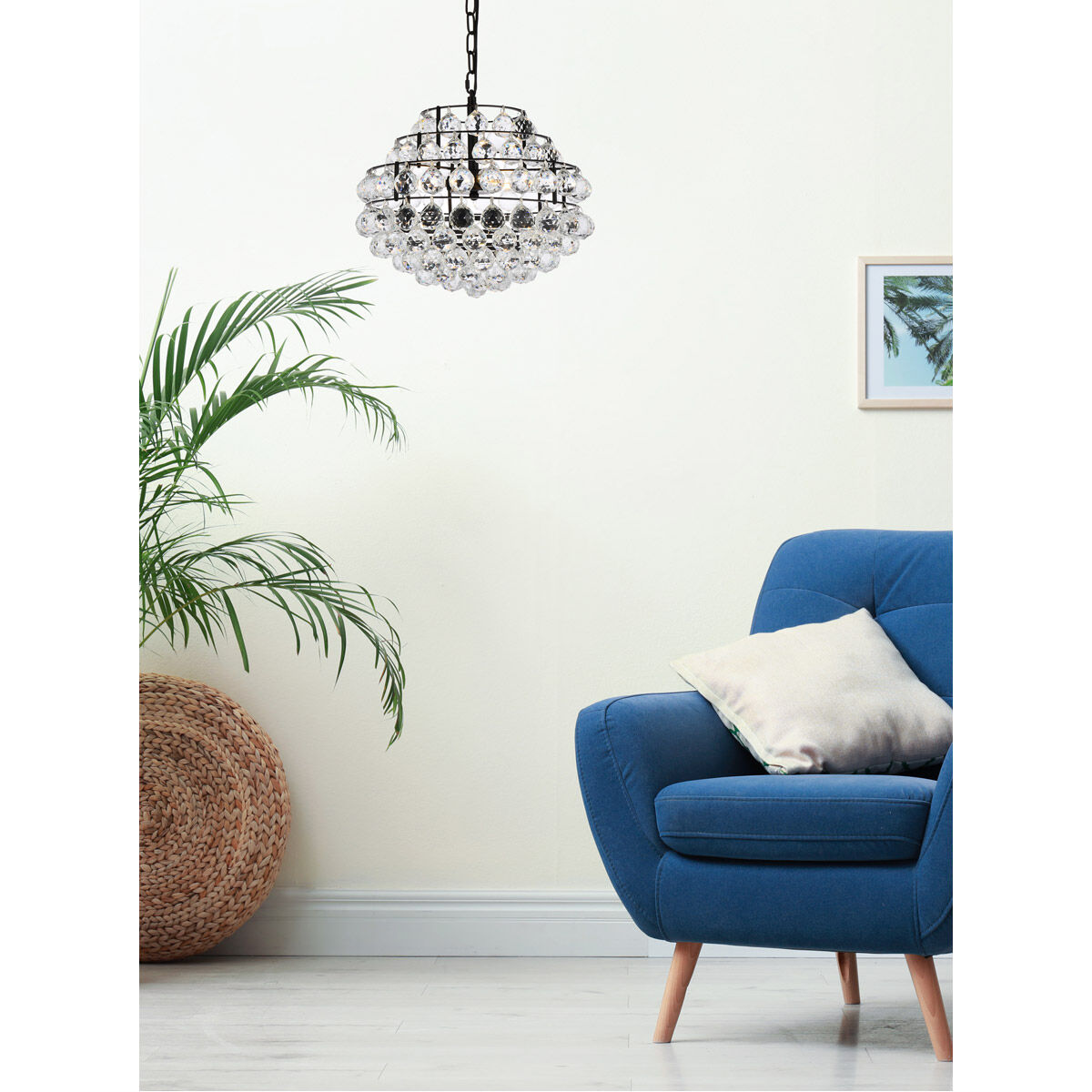 Savannah 3 Light 16 inch Black Pendant Ceiling Light