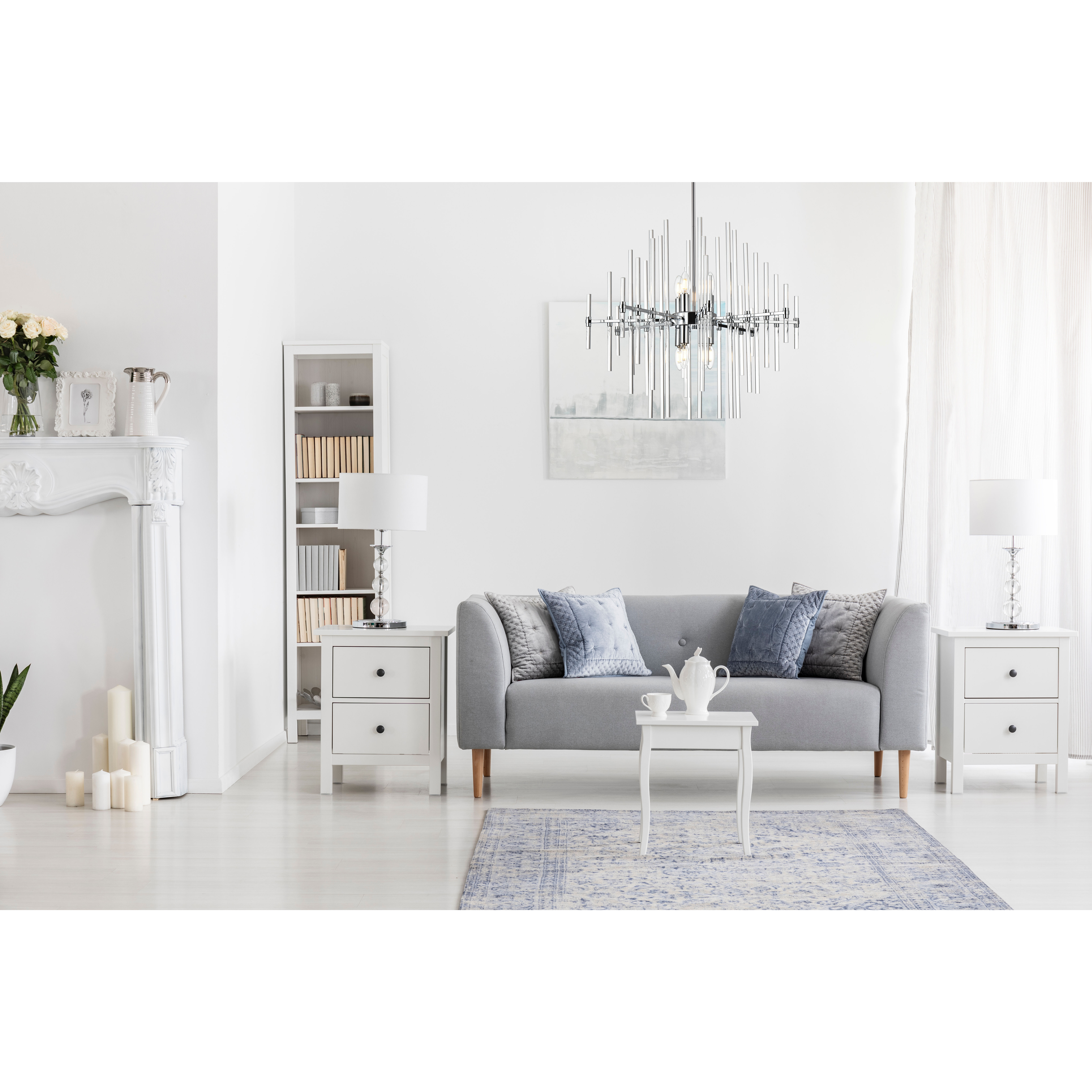 Sienna 8 Light 27 inch Chrome Pendant Ceiling Light