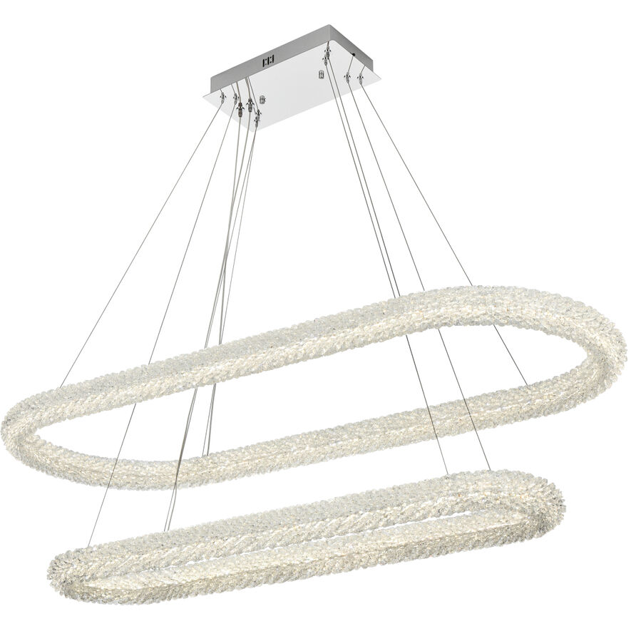 Bowen 2 Light 20 inch Chrome Chandelier Ceiling Light