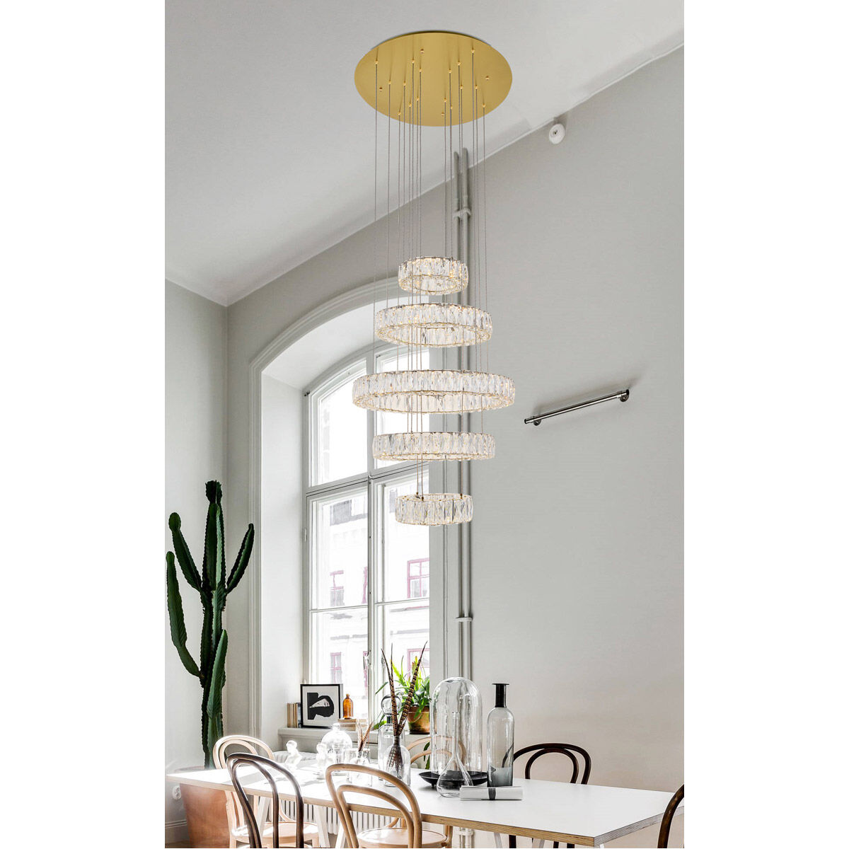 Monroe LED 26 inch Gold Pendant Ceiling Light