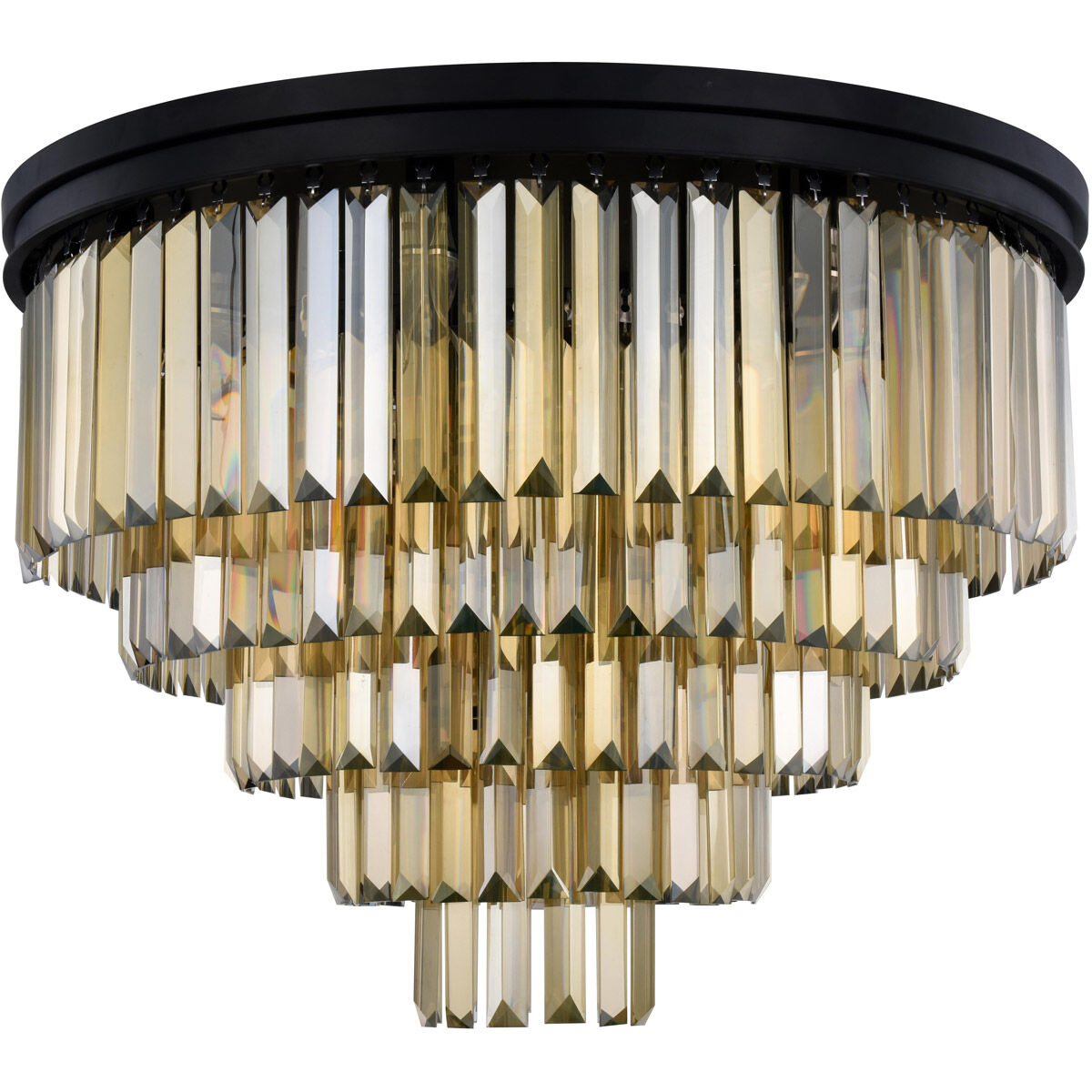Sydney 17 Light 32 inch Matte Black Flush Mount Ceiling Light in