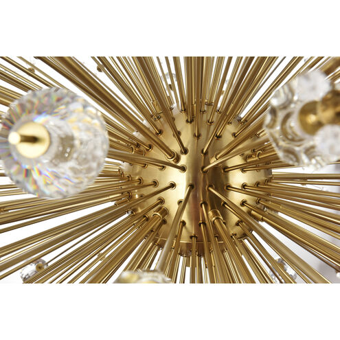 Vera 90 Light 50 inch Satin Gold Chandelier Ceiling Light