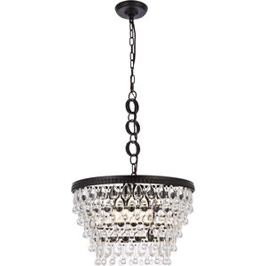 Nordic 5 Light 19 inch Black Pendant Ceiling Light