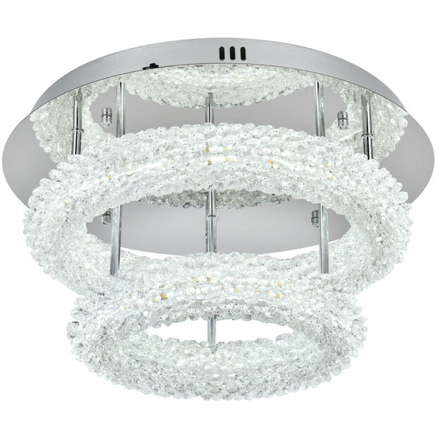 Bowen 2 Light 18 inch Chrome Flush Mount Ceiling Light