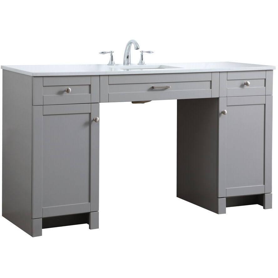 Cooper 60 X 19 X 34 inch Grey Vanity Sink Set