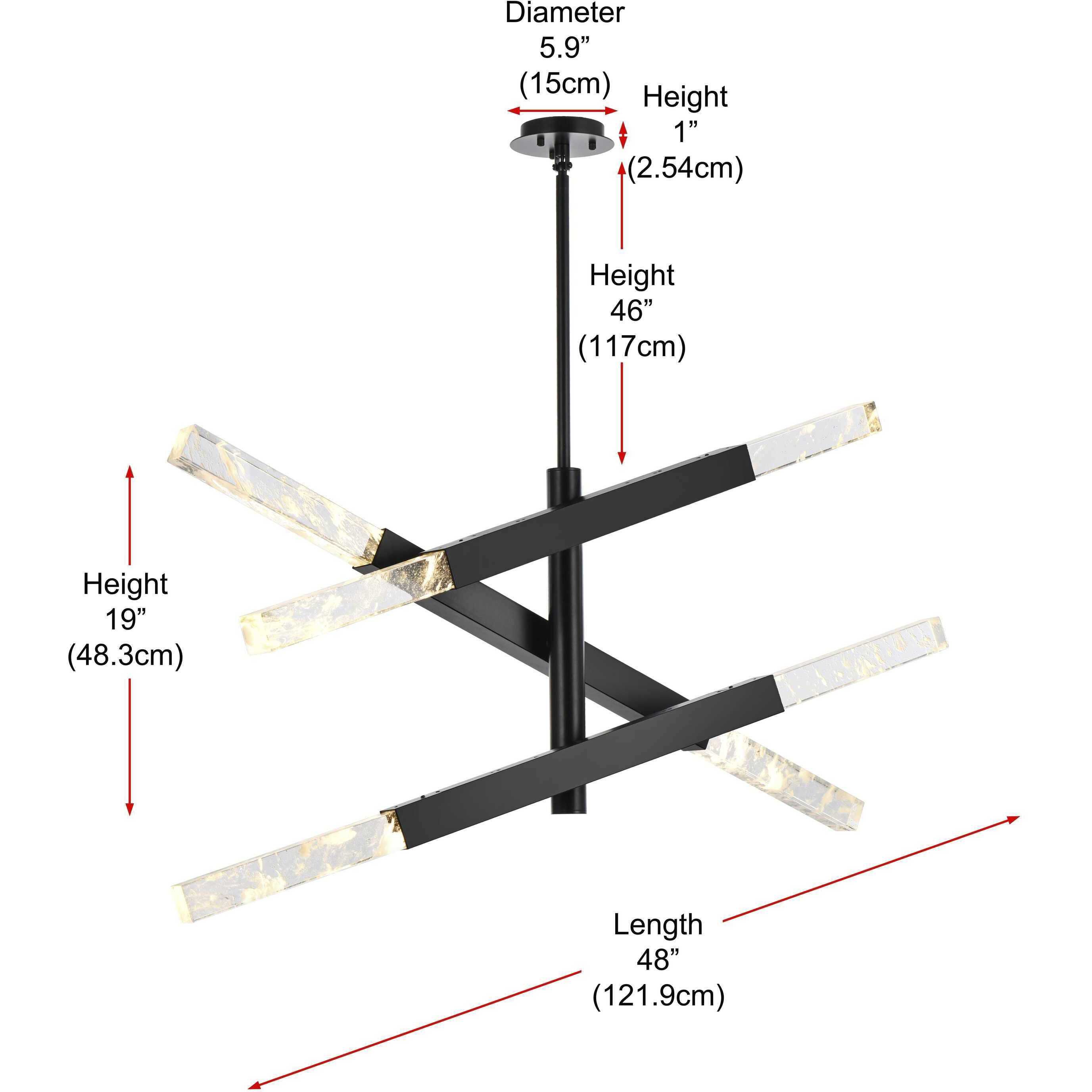 Ari 6 Light 10 inch Black Pendant Ceiling Light