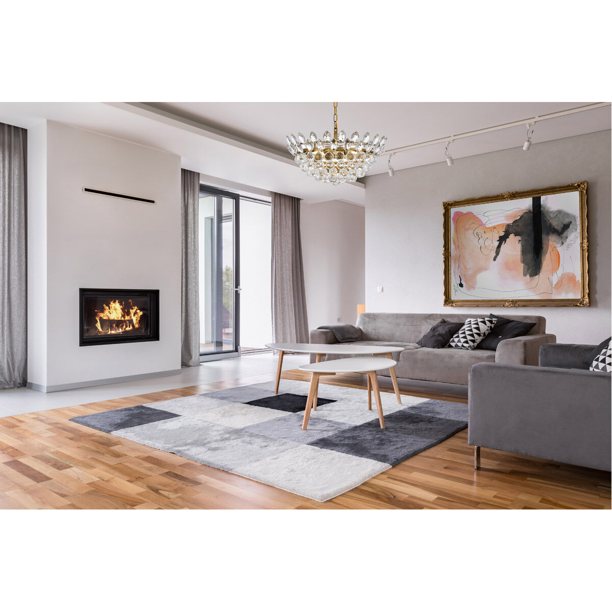 Emilia 5 Light 20 inch Brass Pendant Ceiling Light