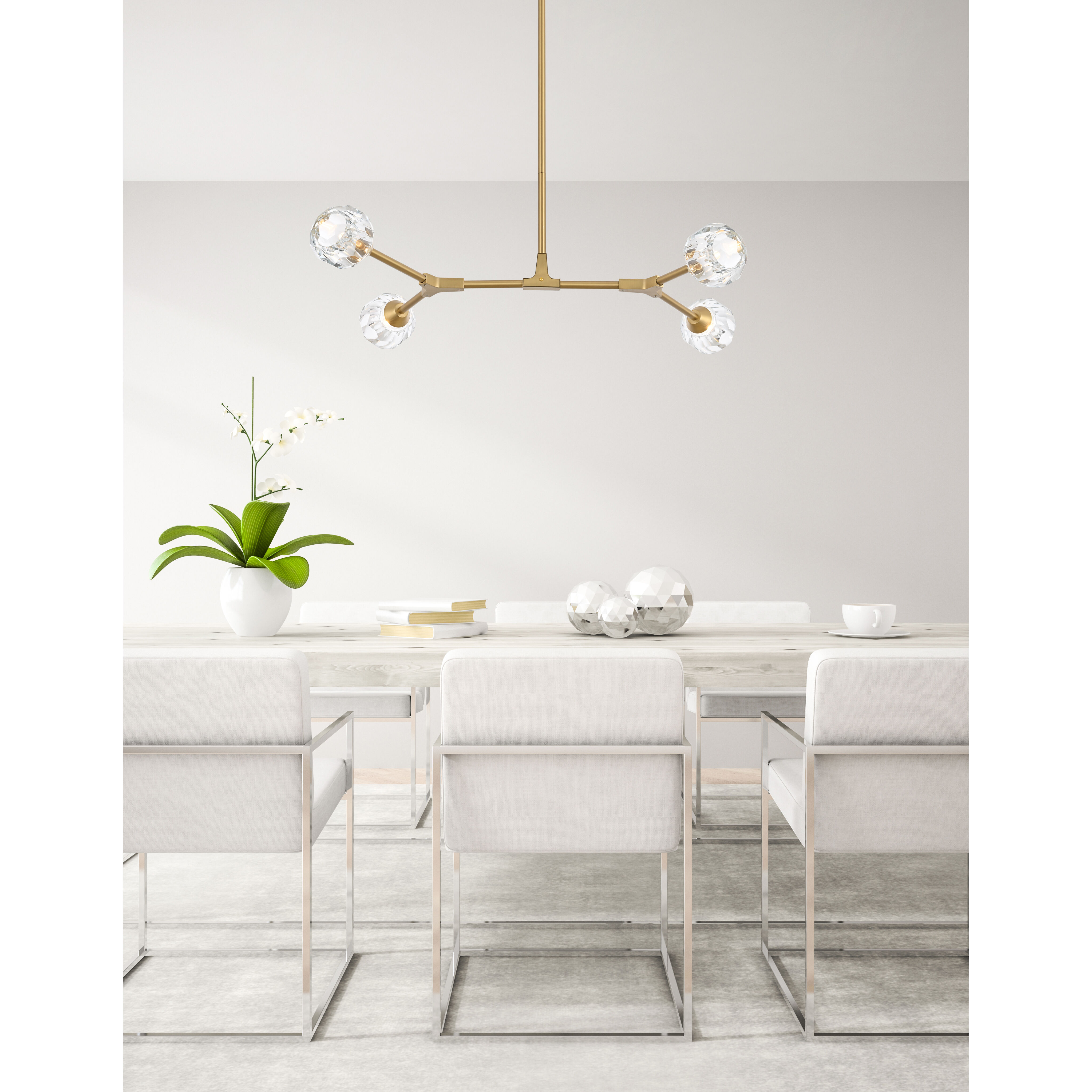 Zayne 4 Light 29 inch Gold Pendant Ceiling Light