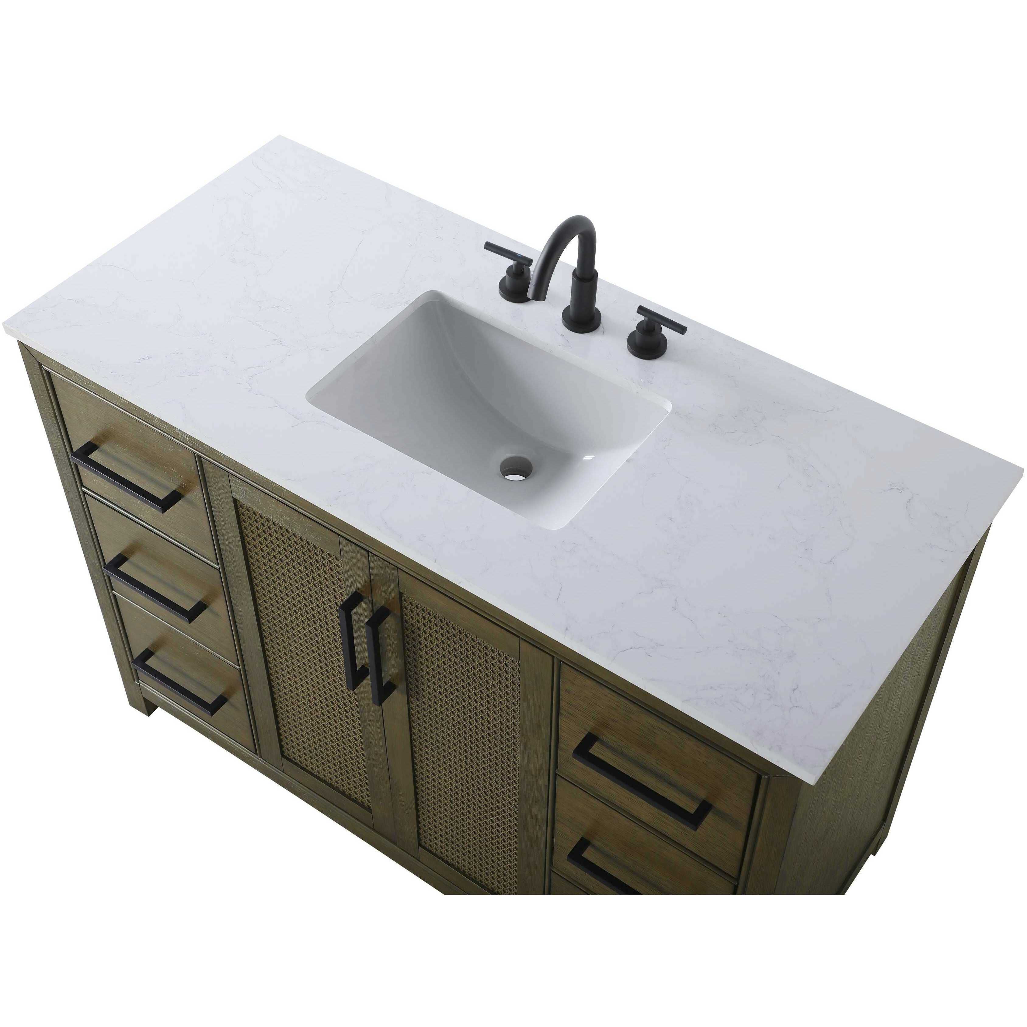 Alina 48 X 34 inch Hazel Oak Bathroom Vanity Cabinet