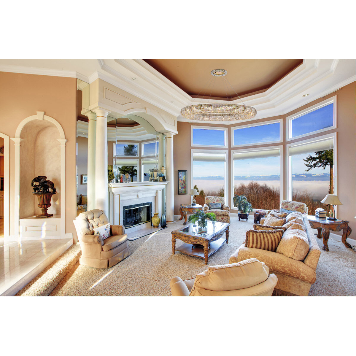 Paris 30 Light 71 inch Gold Chandelier Ceiling Light