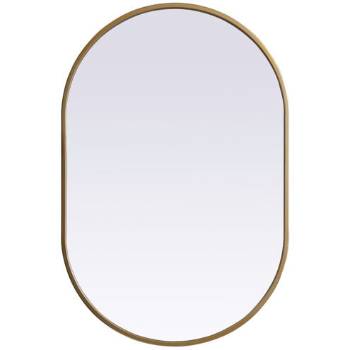 Asha 30 X 20 inch Brass Mirror in 20 x 30