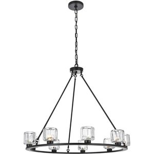 Cadence 9 Light 36 inch Black Chandelier Ceiling Light