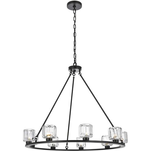 Cadence 9 Light 36 inch Black Chandelier Ceiling Light