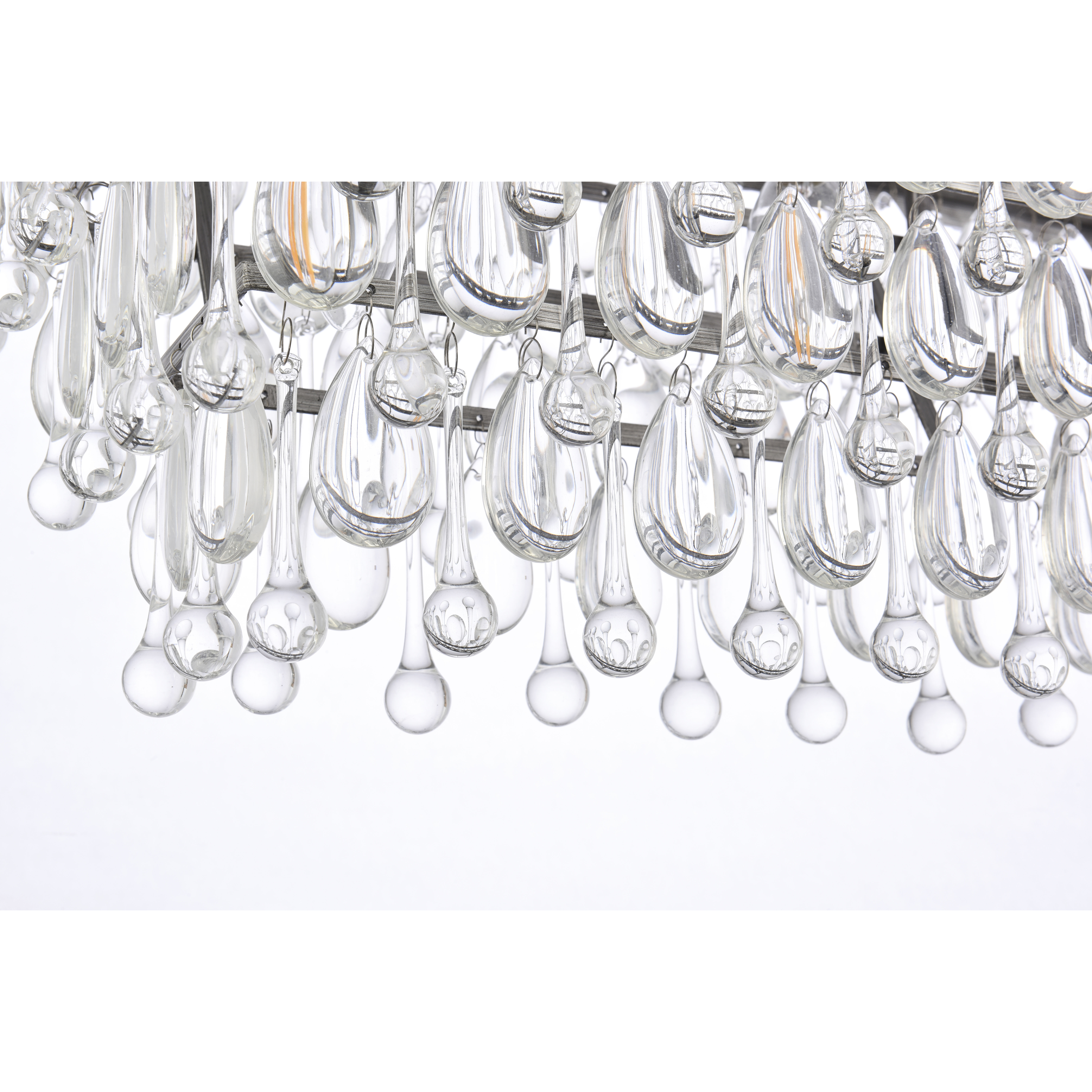 Nordic 6 Light 40 inch Antique Silver Linear Pendant Ceiling Light in Antique Sliver