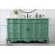 Danville 60 X 21 X 36 inch Vintage Mint Vanity Sink Set