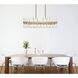 Serephina 24 Light 42 inch Satin Gold Linear Chandelier Ceiling Light