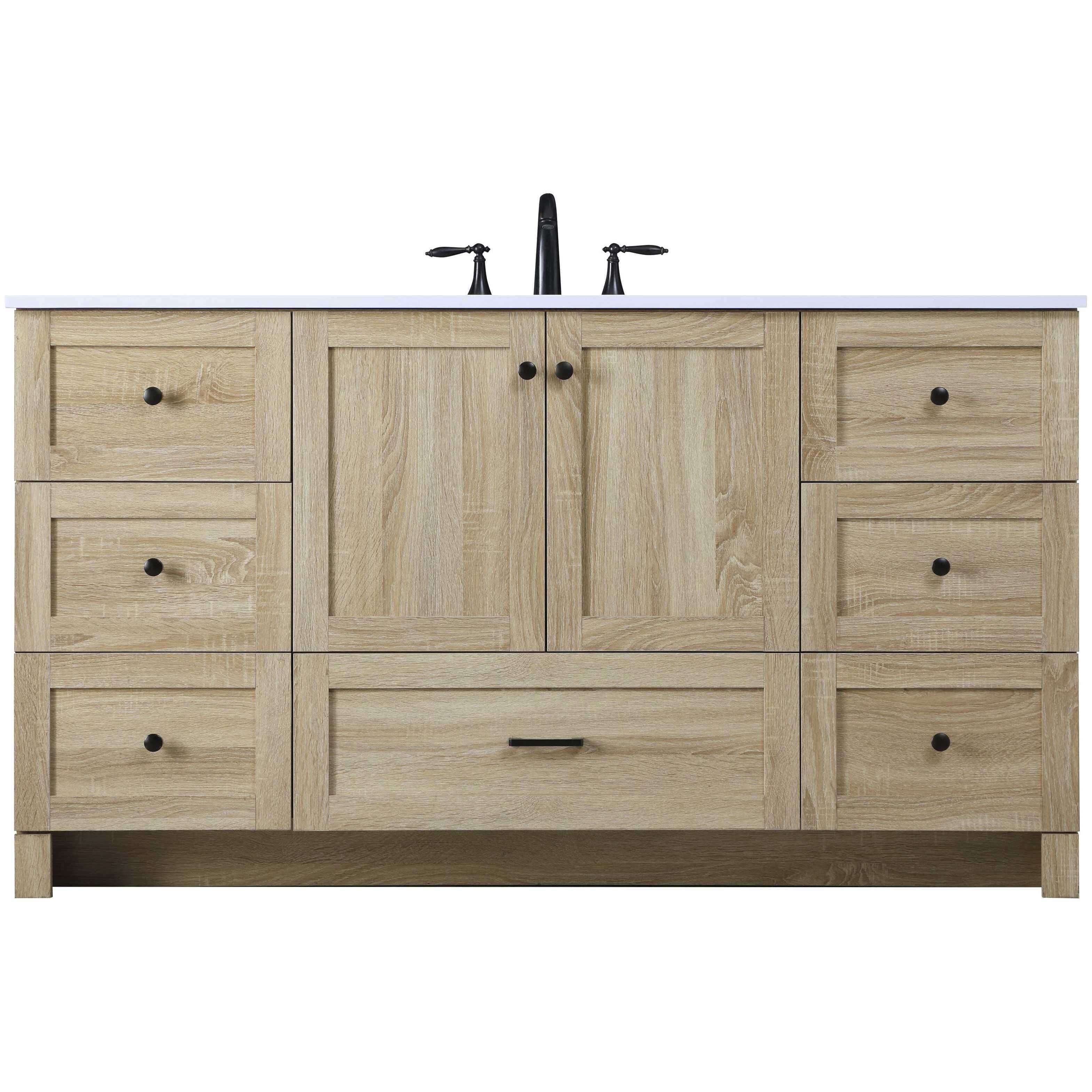 Soma 60 X 34 inch Mango Wood Bathroom Vanity Cabinet