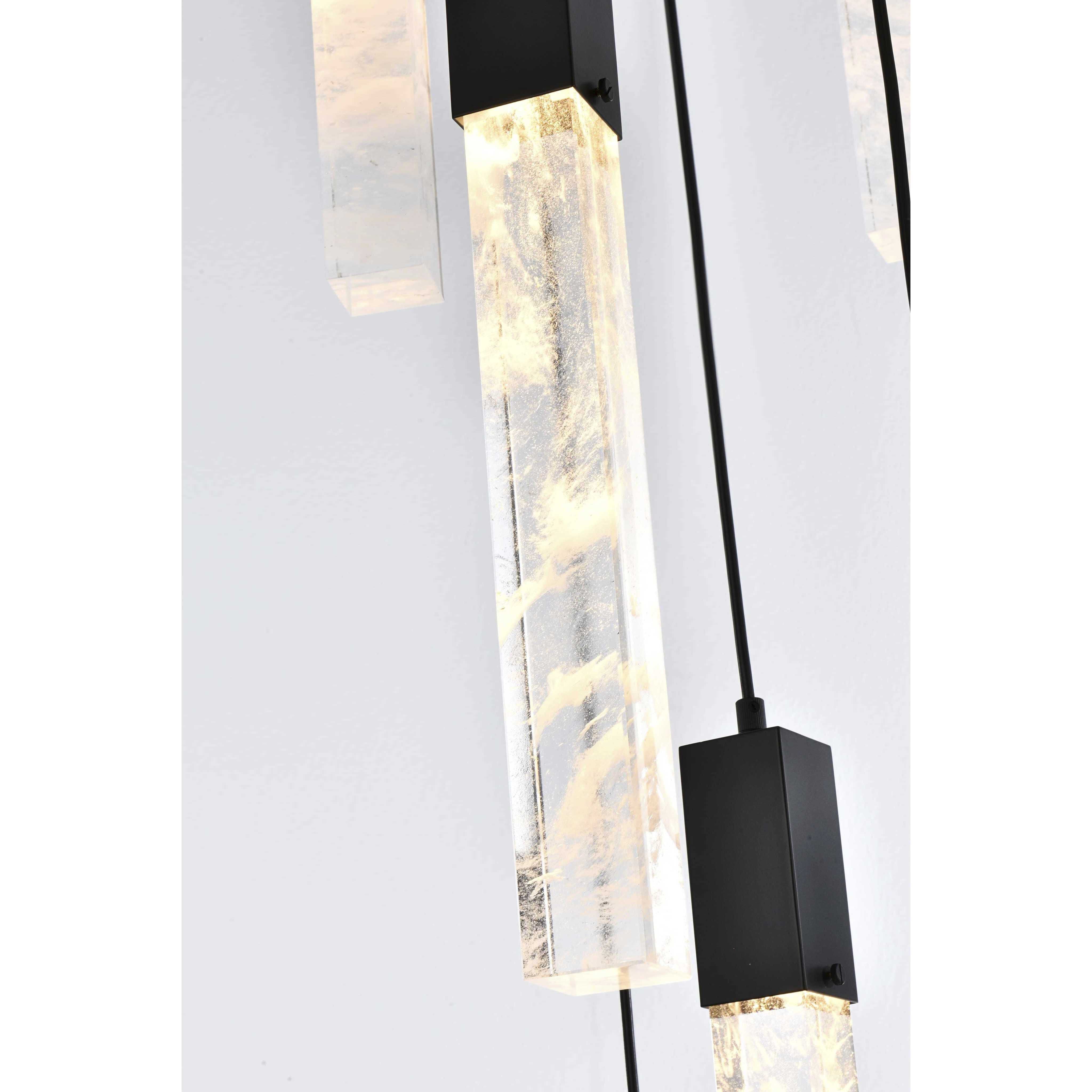 Aurora 6 Light 12 inch Black Pendant Ceiling Light