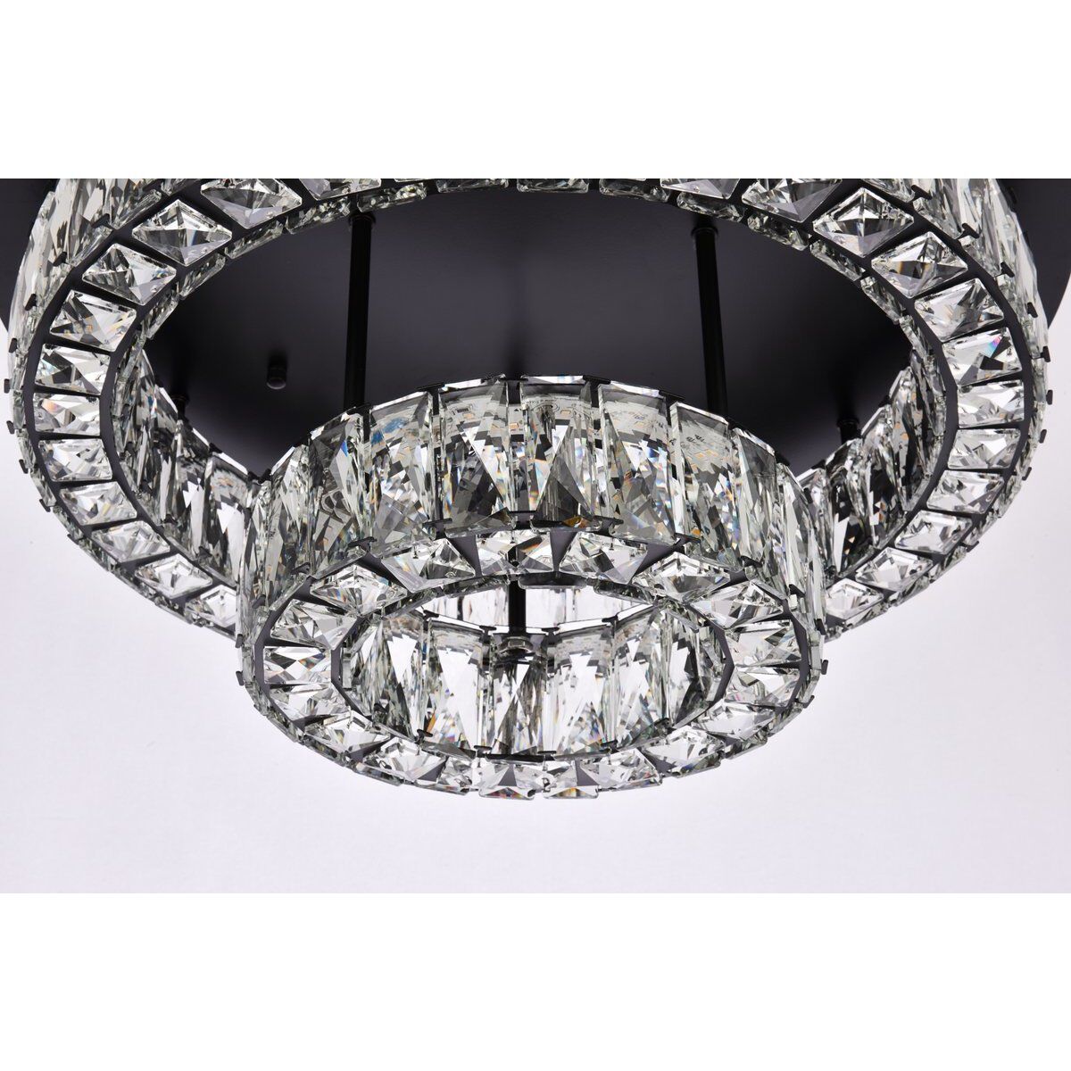 Monroe 2 Light 22 inch Black Flush Mount Ceiling Light 