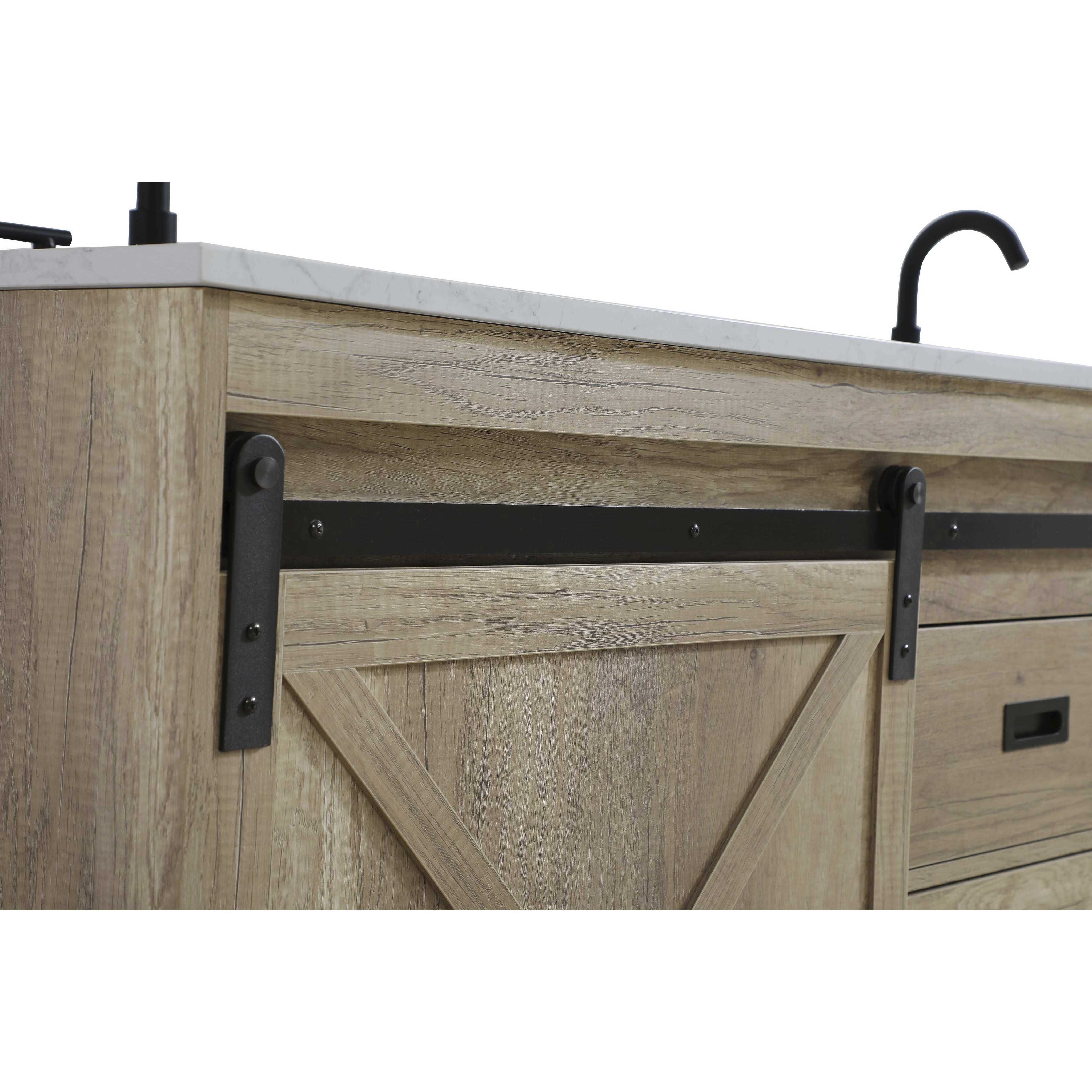 Austin 72 X 34 inch Natural Oak Bathroom Vanity Cabinet