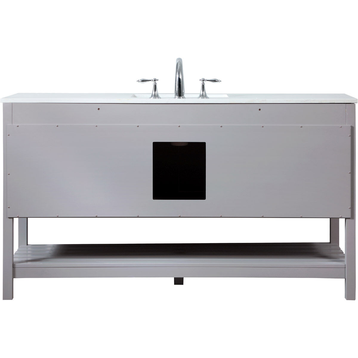Theo 60 X 22 X 34 inch Grey Vanity Sink Set in Gray