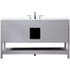 Theo 60 X 22 X 34 inch Grey Vanity Sink Set in Gray