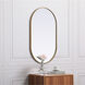 Asha 40 X 24 inch Brass Mirror in 24 x 40
