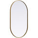 Asha 40 X 24 inch Brass Mirror in 24 x 40