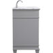 Wesley 42 X 22 X 35 inch Grey Vanity Sink Set