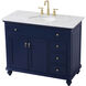 Otto 42 X 21 X 35 inch Blue Vanity Sink Set