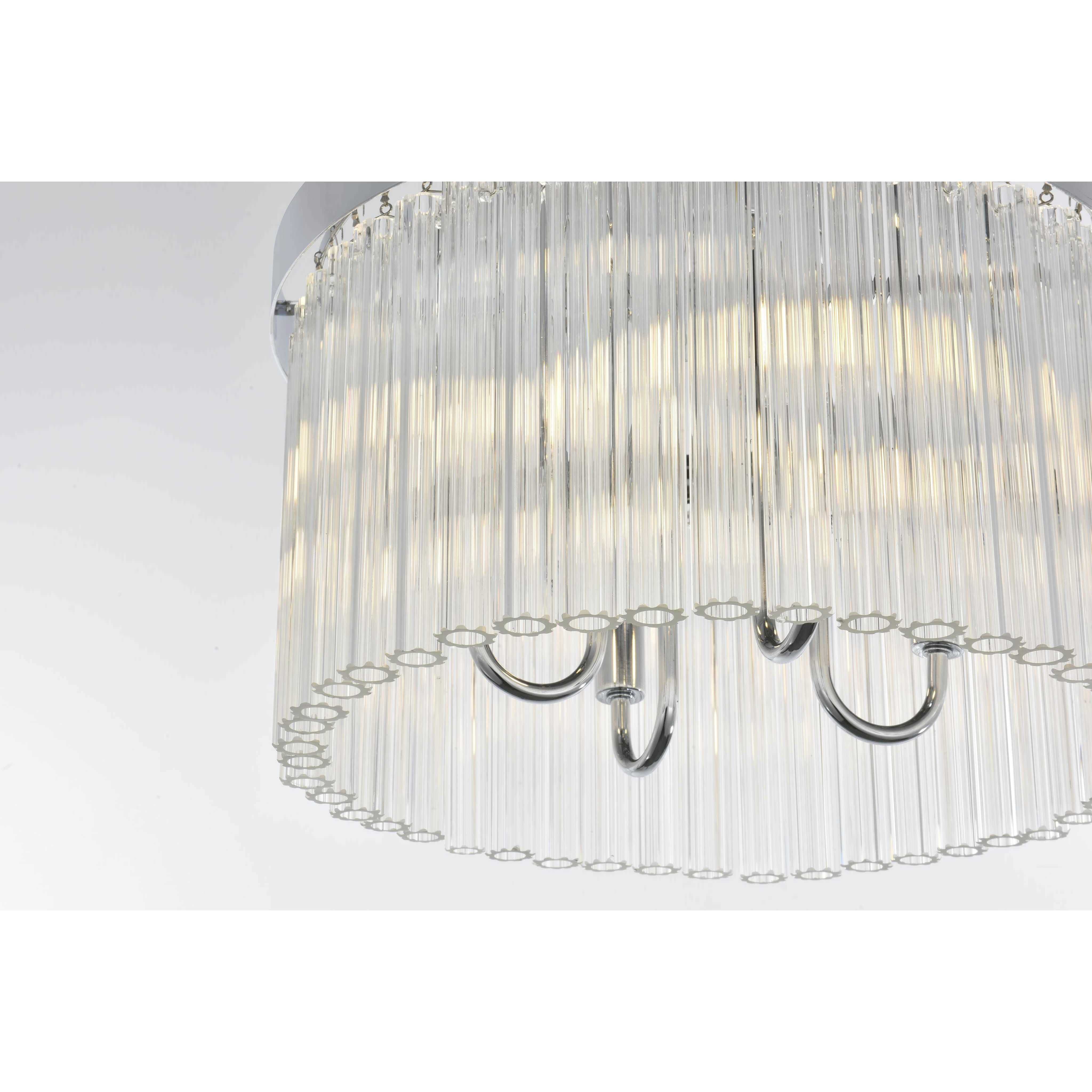 Harlow 4 Light 16 inch Chrome Flush Mount Ceiling Light