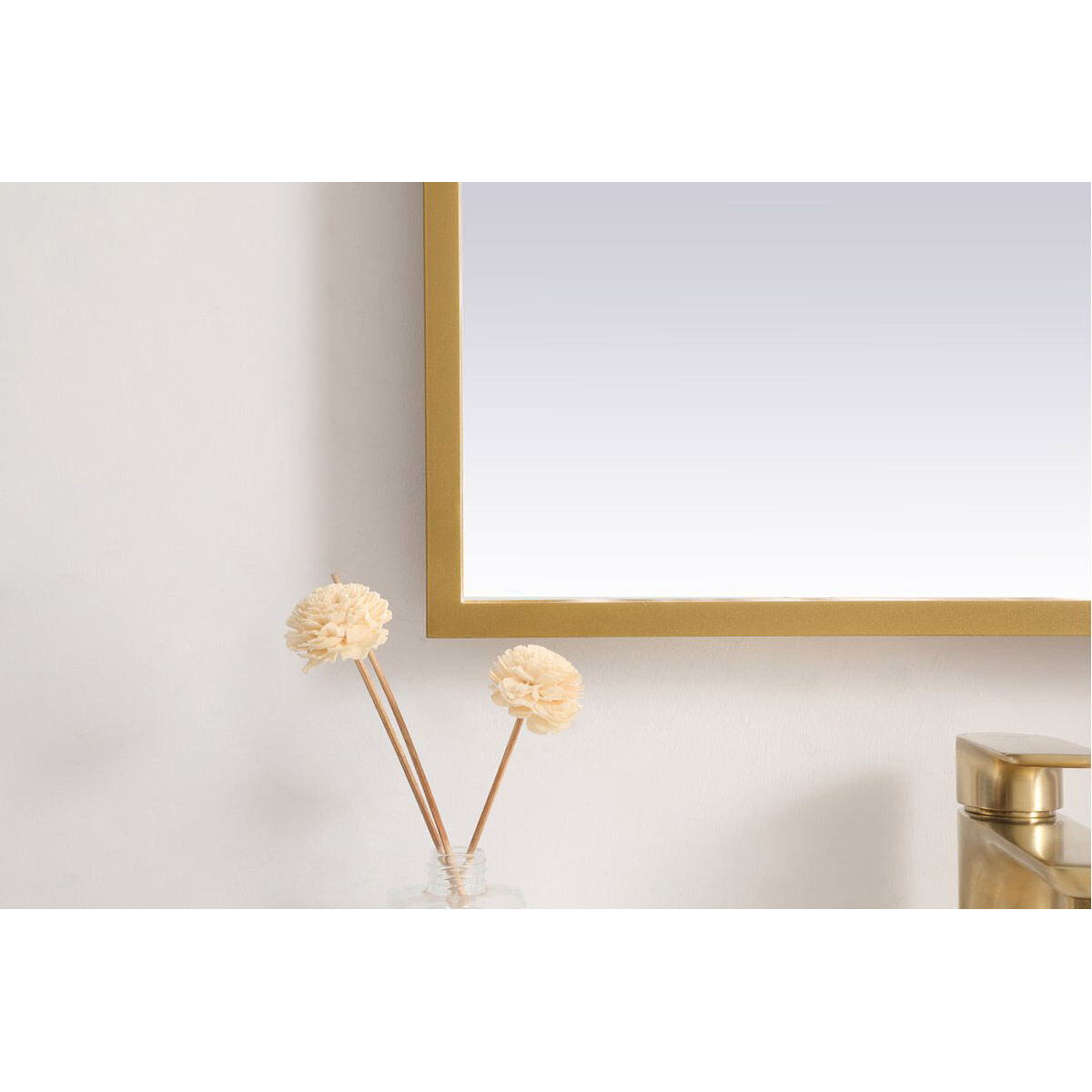 Pier 30 X 20 inch Brass LED Mirror