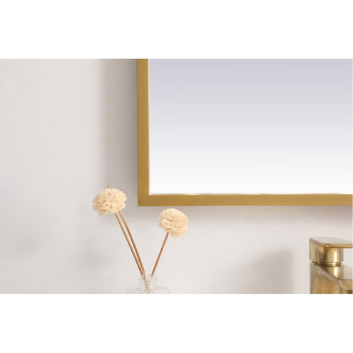 Pier 30 X 20 inch Brass LED Mirror