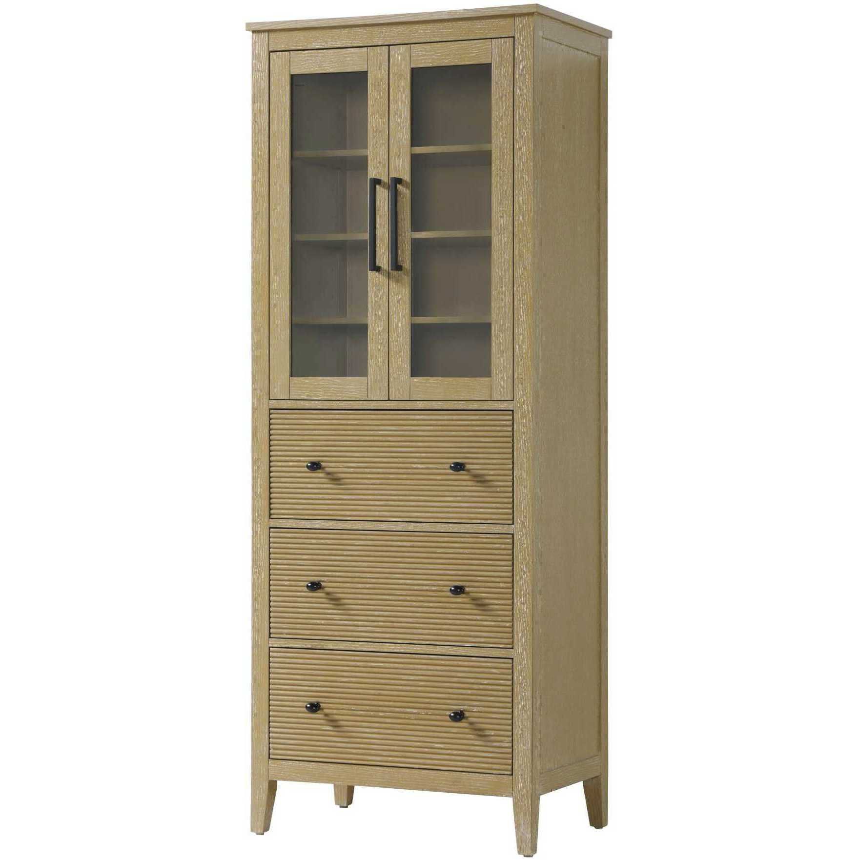 Blakely Linen Oak Bathroom Storage Cabinet