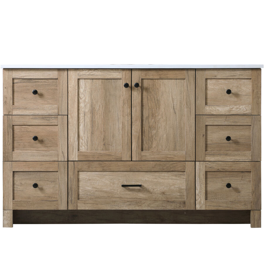 Soma 54 X 19 X 34 inch Natural Oak Vanity Sink Set