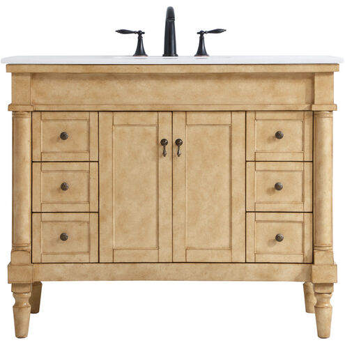 Lexington 42 X 21.5 X 35 inch Antique Beige Vanity Sink Set