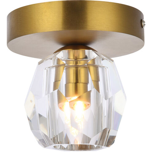 Eren 1 Light 5 inch Gold Flush Mount Ceiling Light