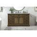 Americana 60 X 21.5 X 35 inch Driftwood Vanity Sink Set in Dark Walnut