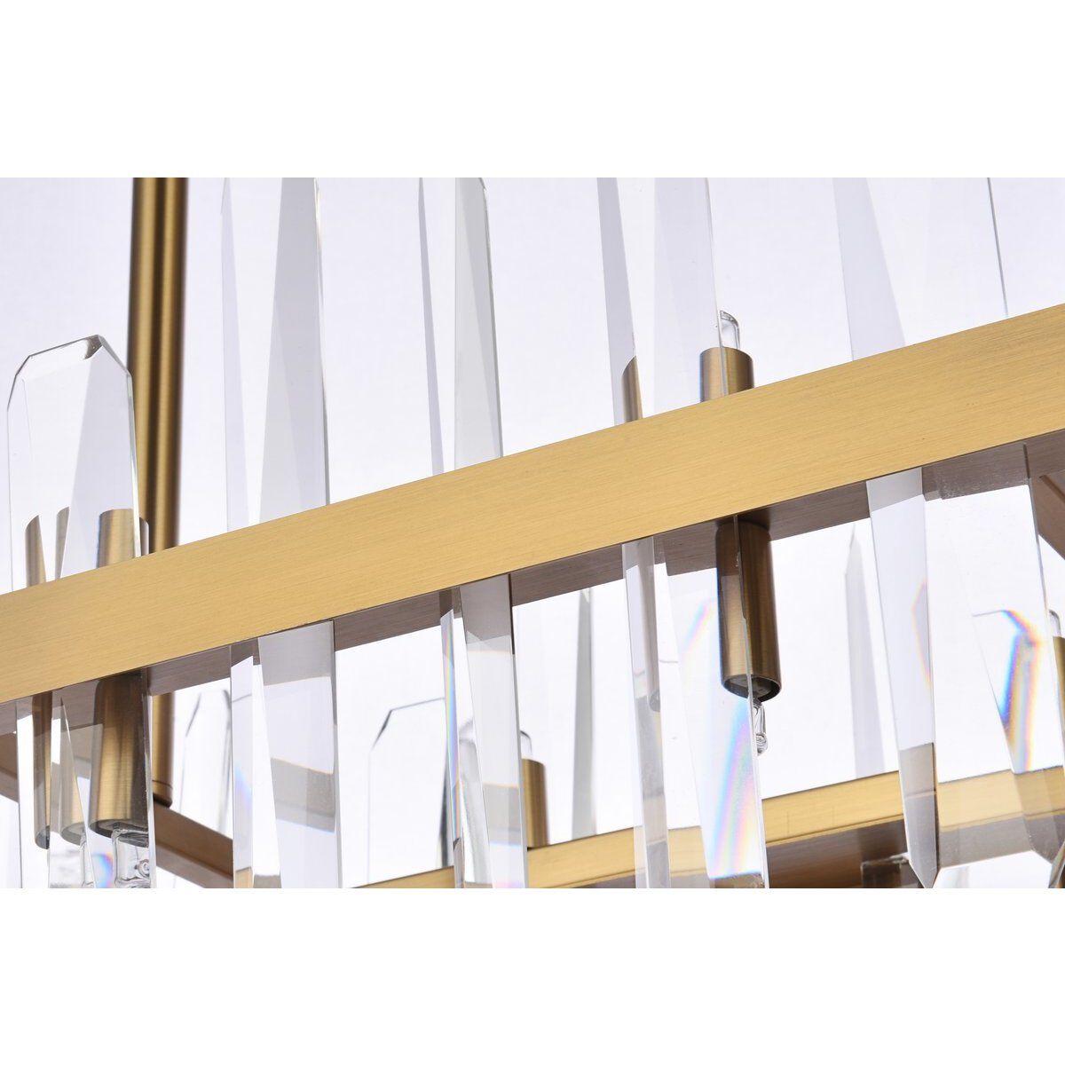 Serena 20 Light 36 inch Satin Gold Linear Chandelier Ceiling Light